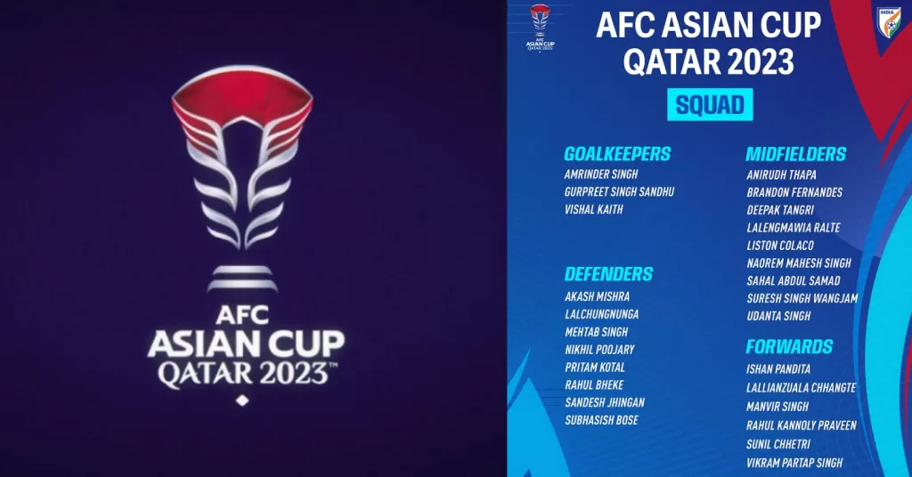 Indian National Team For AFC Asian Cup Qatar 2023 Announced