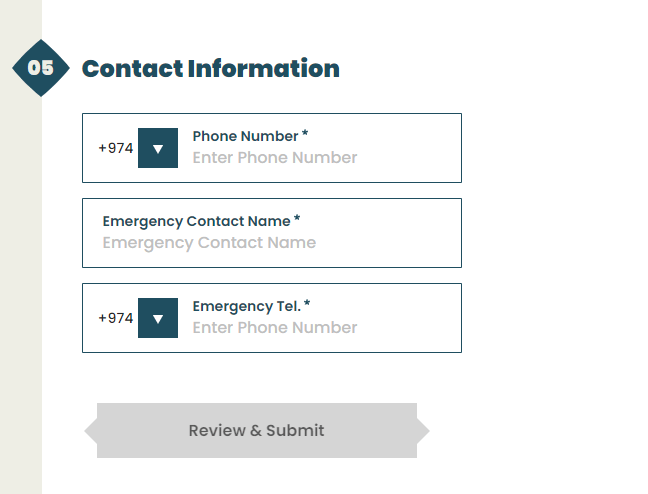 Fill Your Contact Information