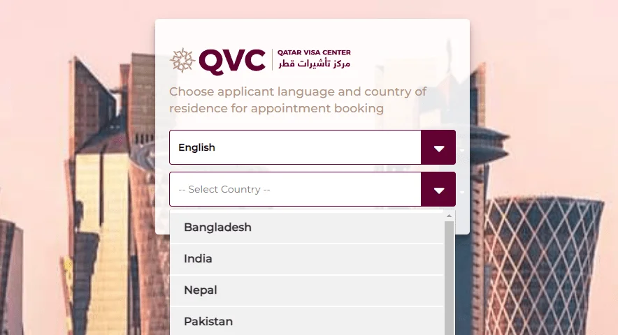 MOI Qatar Visa Status on the Qatar Visa Centre (QVC) Website