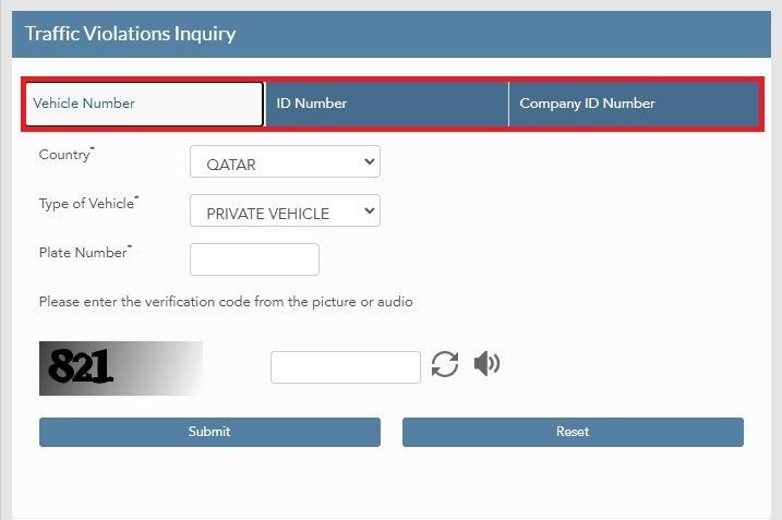 MOI Qatar Traffic Violations Check Online in qatar