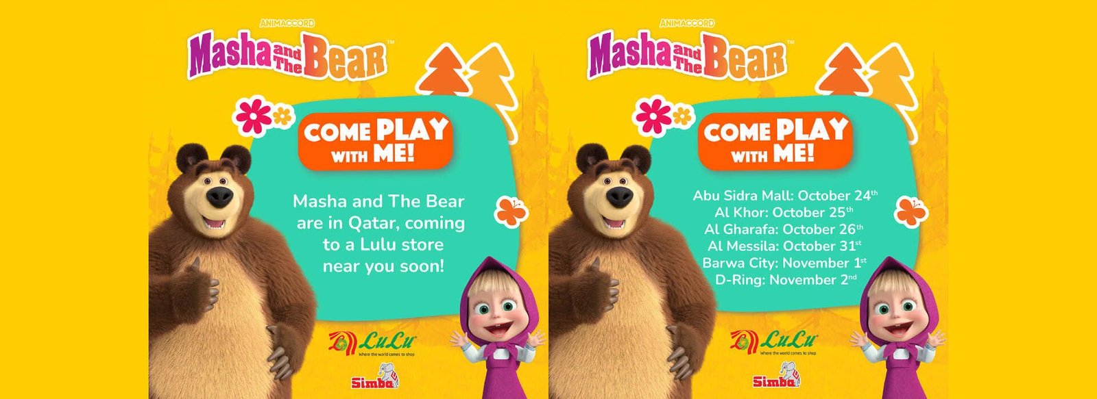 Meet & Greet with Masha and The Bear